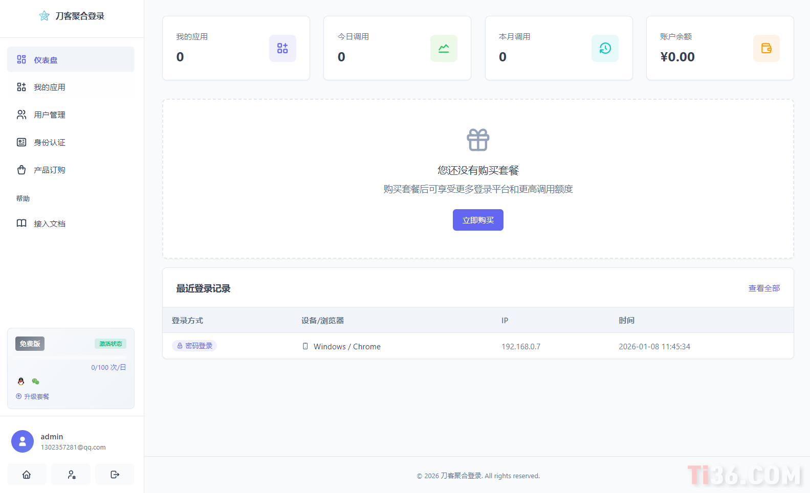 星聚合登录QQ、文档等快捷登录接口源码已移除授权-ti027
