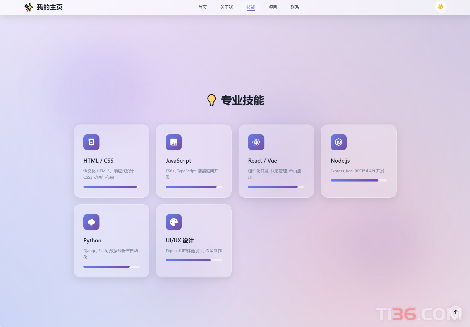 2026最新精美个人主页系统源码-ti035