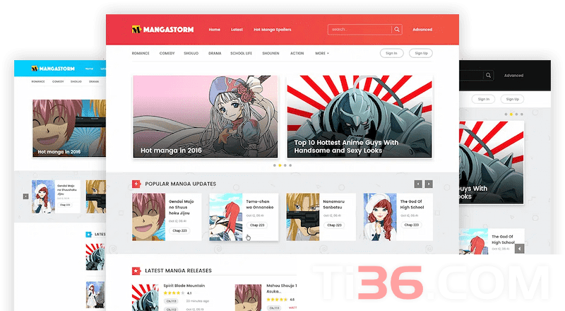 Madara 2.2.2.1主题源码，响应式WordPress漫画小说主题模板-ti043 - 𝐓𝐢𝟑𝟔博客